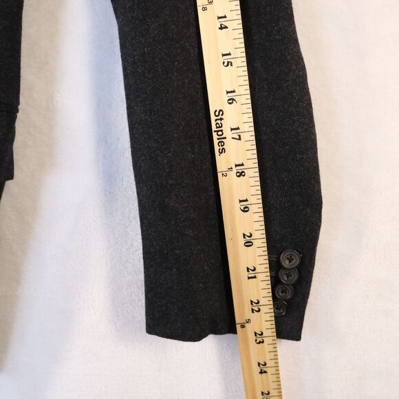 Thom Sweeney Men's 36 (EU46) Double Breasted Wool Blazer Sport Coat Gray Italy - Picture 14 of 15